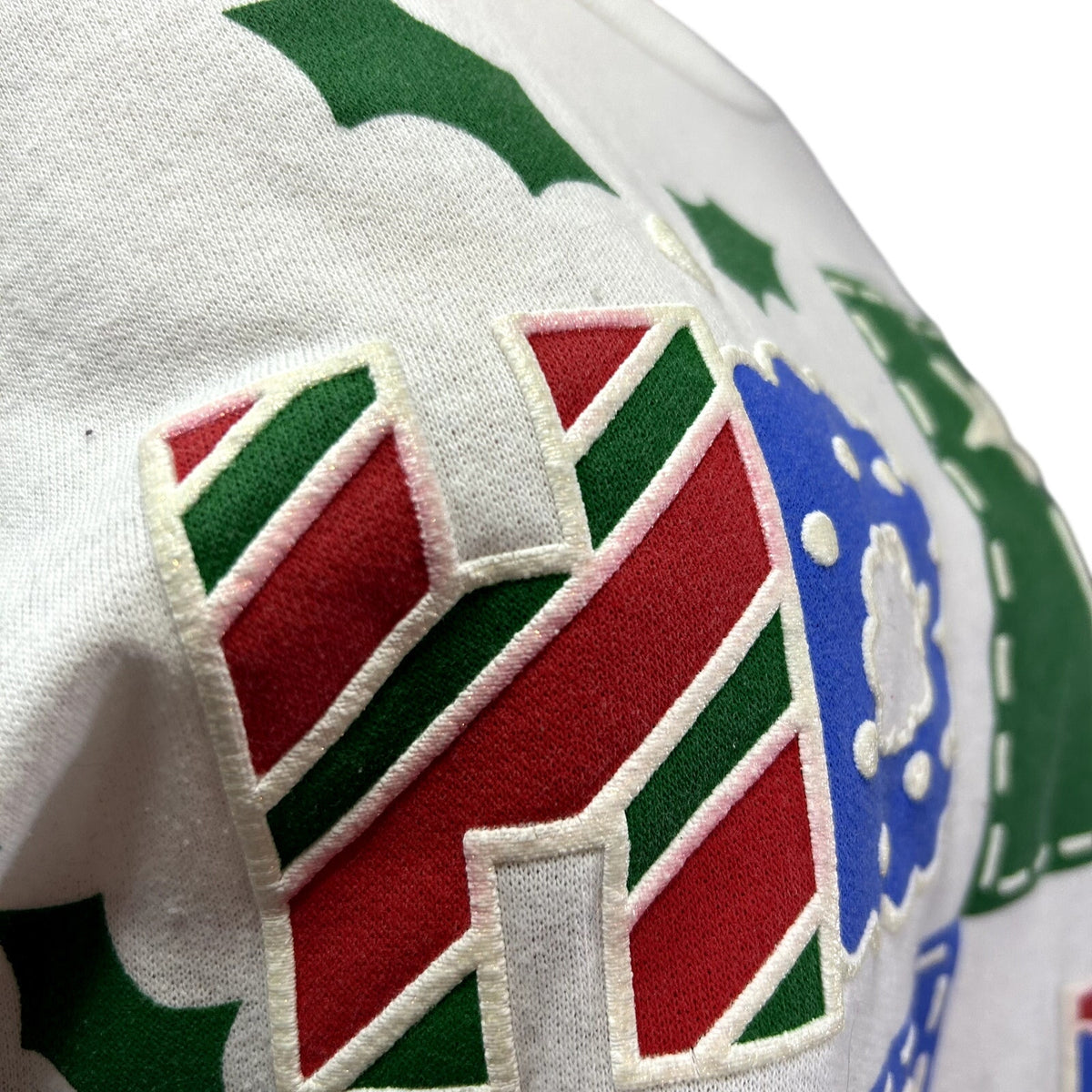 VTG 80s Varsity XL Red Ho Ho Ho Christmas Ugly Sweater Holiday Christmas Party