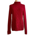 VTG 90s Jeanne Pierre Turtleneck M Sweater Cotton Knit Minimalist Retro Preppy