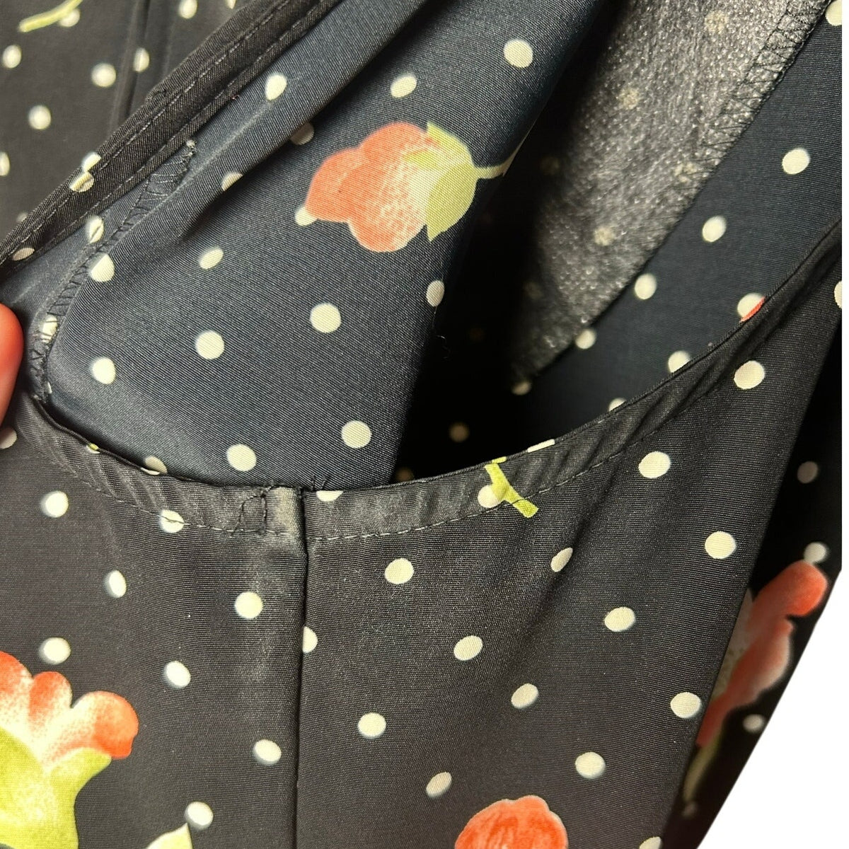 VTG Kathie Lee Collection Polka Dot Floral Sheath Dress Sz 10 Y2K 90s Retro