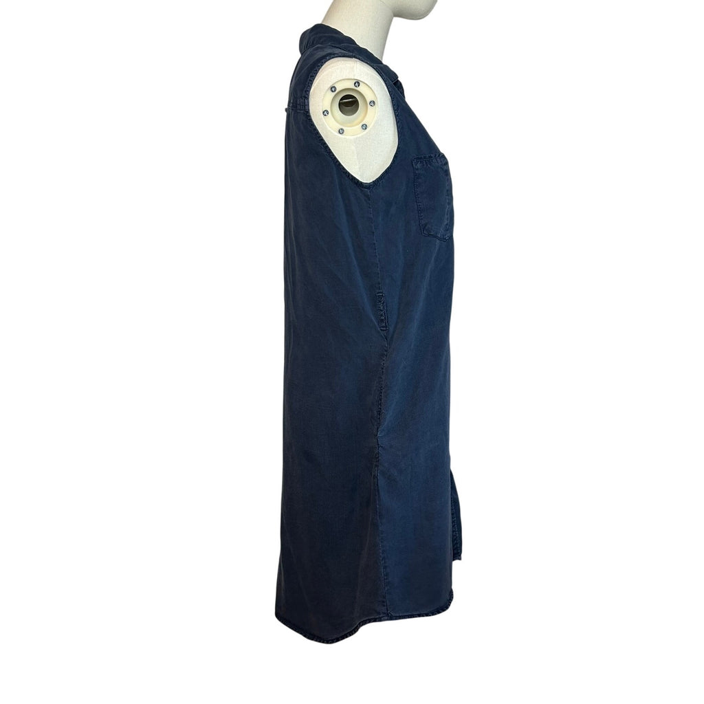 Velvet Heart Tencel Button-Front Utility Shirt Dress Small Casual Boho Preppy
