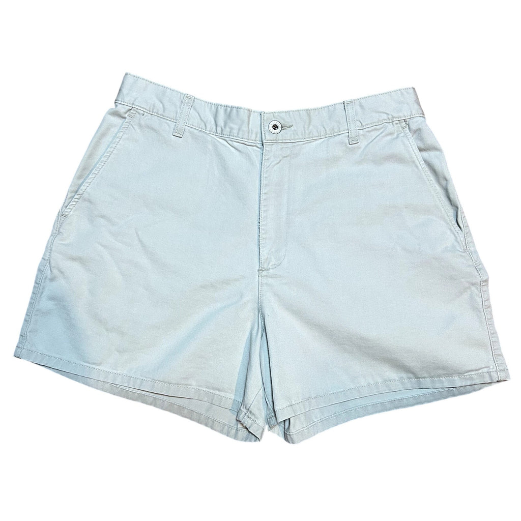 Calvin Klein Khakis VTG Made in USA 100% Cotton Flat Front Khaki Shorts Size 12