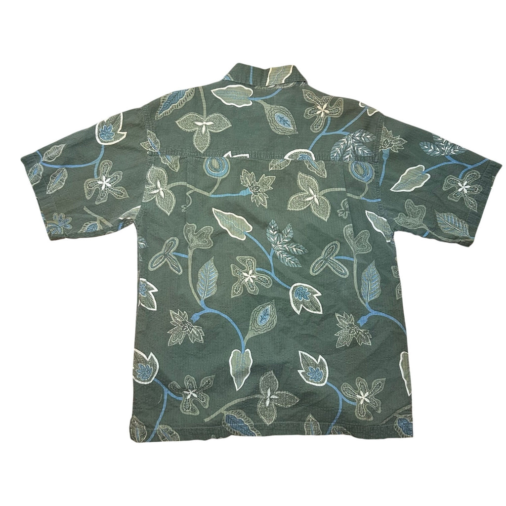 VTG Y2K Arizona Jean Co S Green Seersucker Button Down Shirt Casual Streetwear