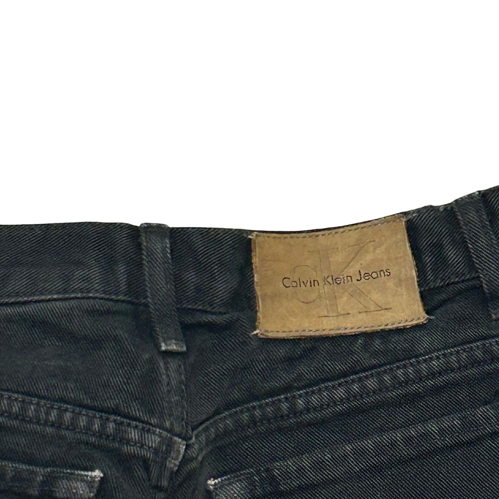 VTG 90s Calvin Klein 8 Black 100% Cotton High Rise Straight Leg Jeans Grunge