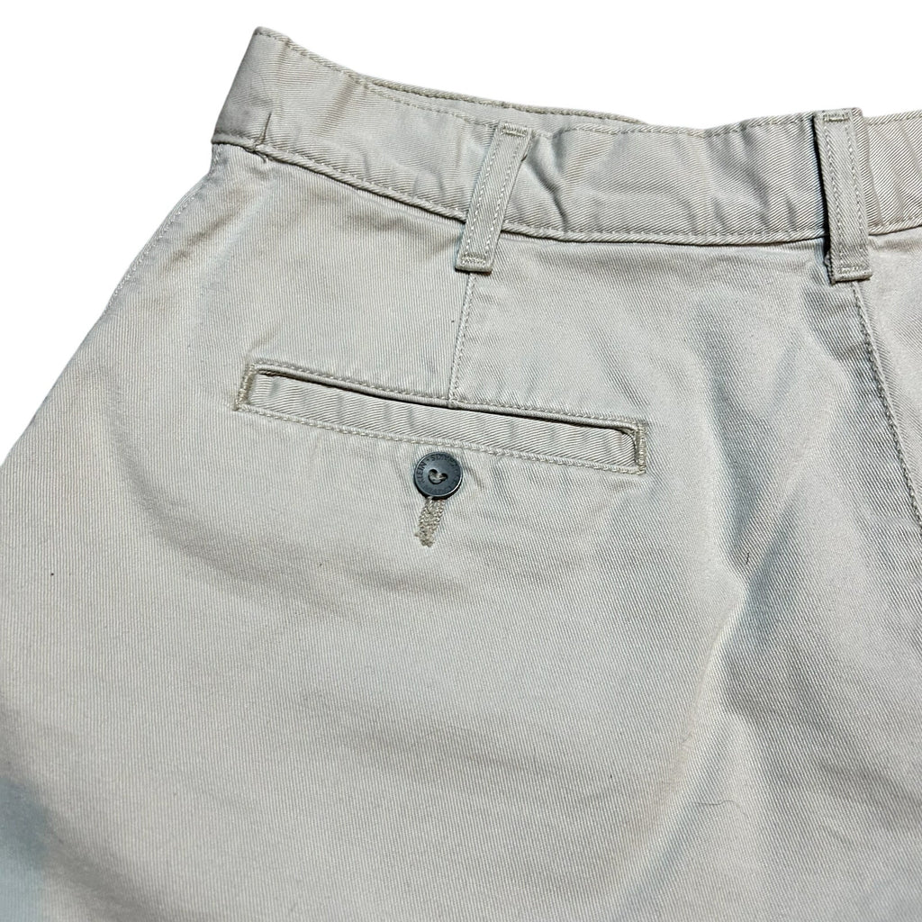 Calvin Klein Khakis VTG Made in USA 100% Cotton Flat Front Khaki Shorts Size 12