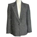 VTG 80s Christopher Gray Blazer Wool Blend 12 Dark Academia Preppy Minimalist