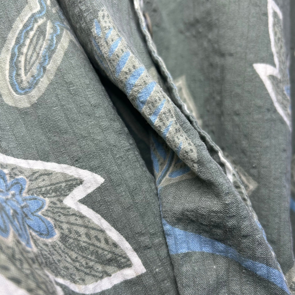 VTG Y2K Arizona Jean Co S Green Seersucker Button Down Shirt Casual Streetwear