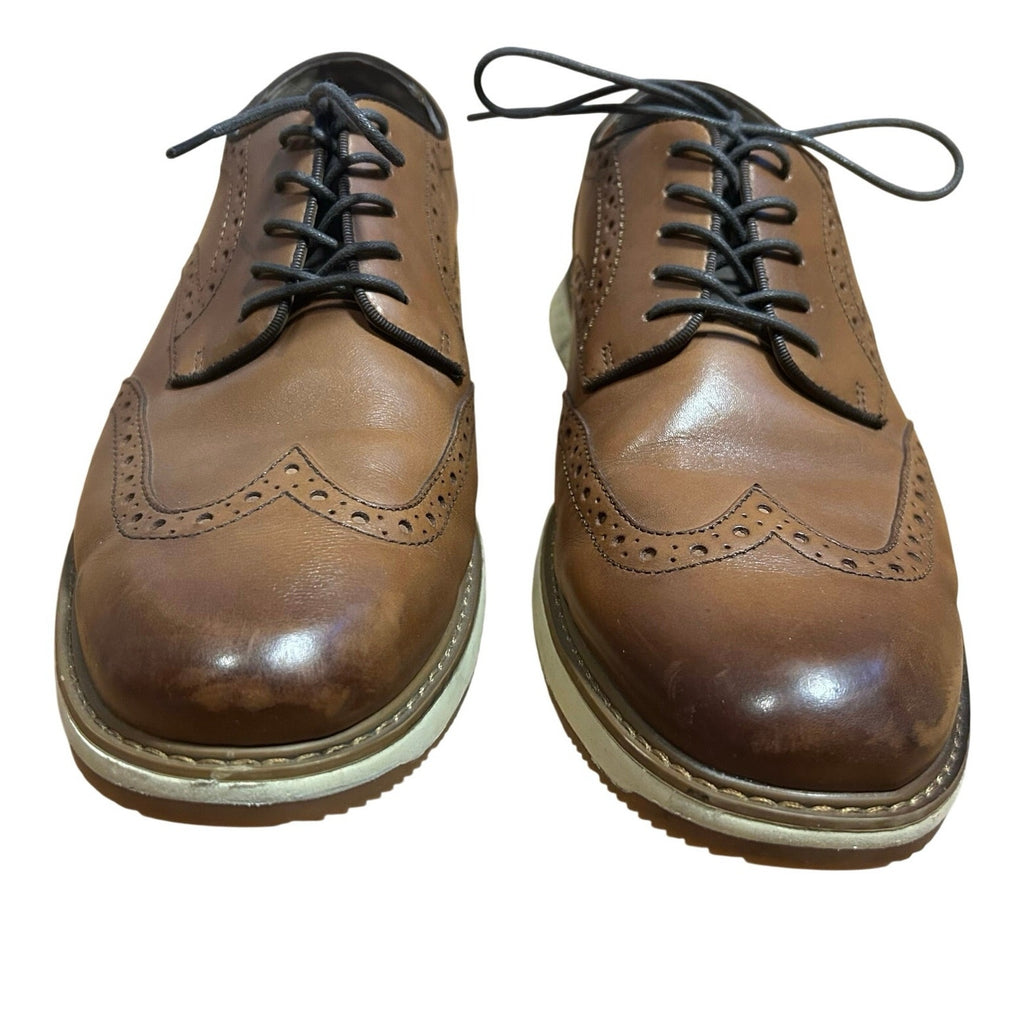 Vince Camuto Brown Leather Dress Shoes Men's 10.5 Professional Oxfords Academia