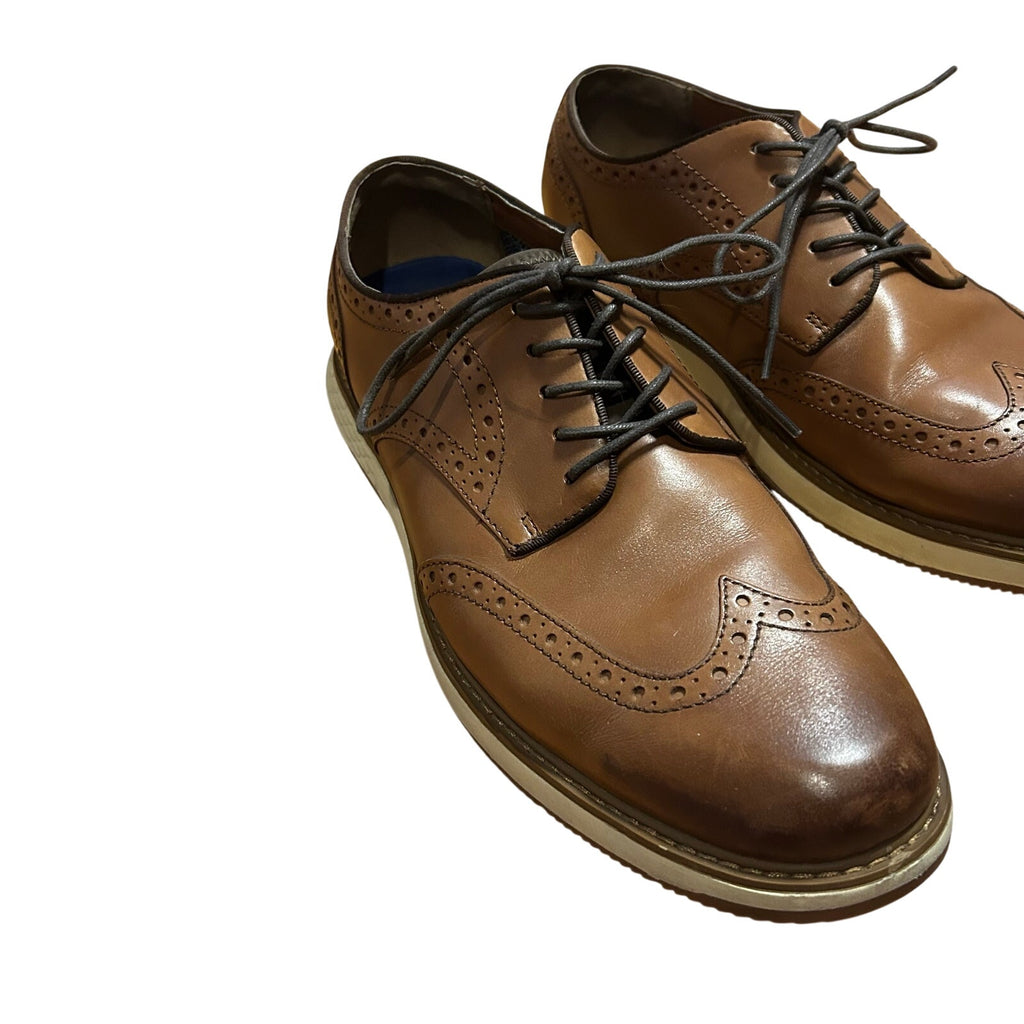 Vince Camuto Brown Leather Dress Shoes Men's 10.5 Professional Oxfords Academia