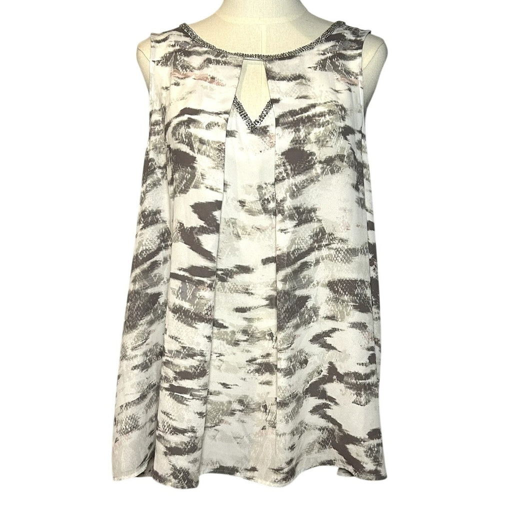 Juicy Couture Y2K Rhinestone Keyhole Abstract Blouse XL Glam Coquette Indie