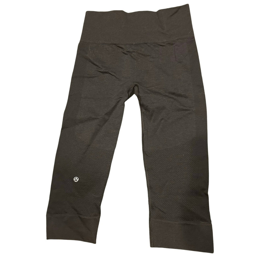 Lululemon Ebb To Street Tight Crop Leggings Black 6 Seamless High Rise