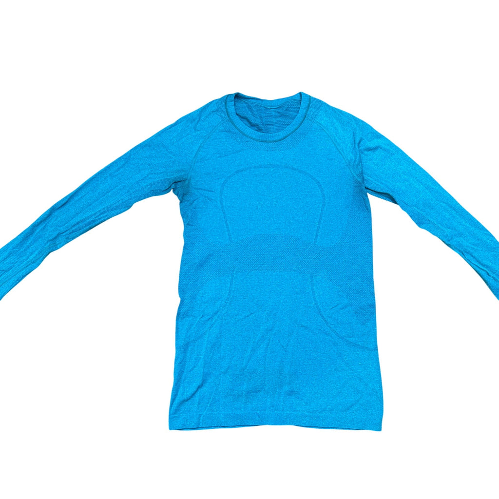 Lululemon Swiftly Tech Long Sleeve Top Blue 6 Flawed Paint Mark Activewear