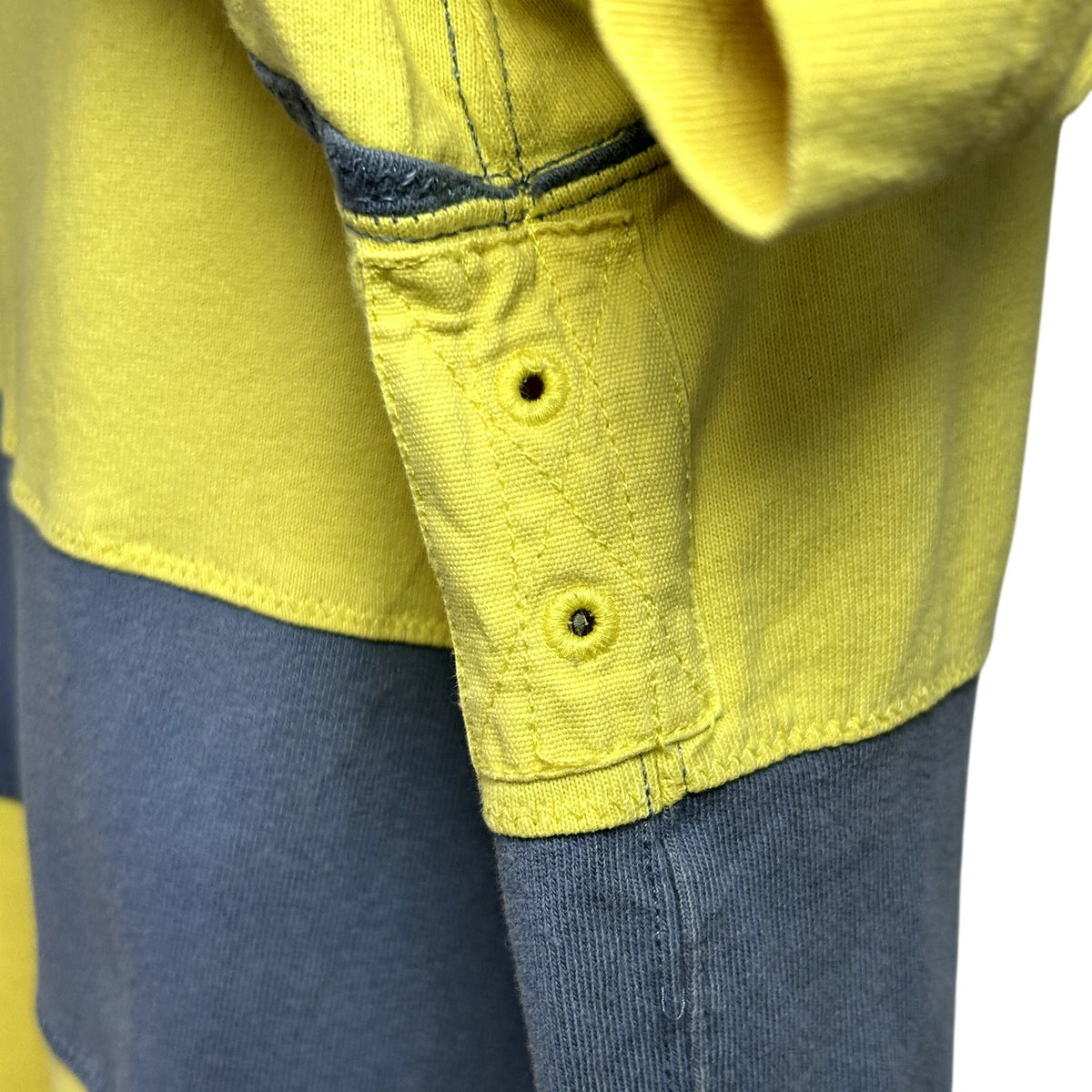 VTG 90s Polo Ralph Lauren XL Yellow Blue Striped RLPC Sailing Club Polo Shirt