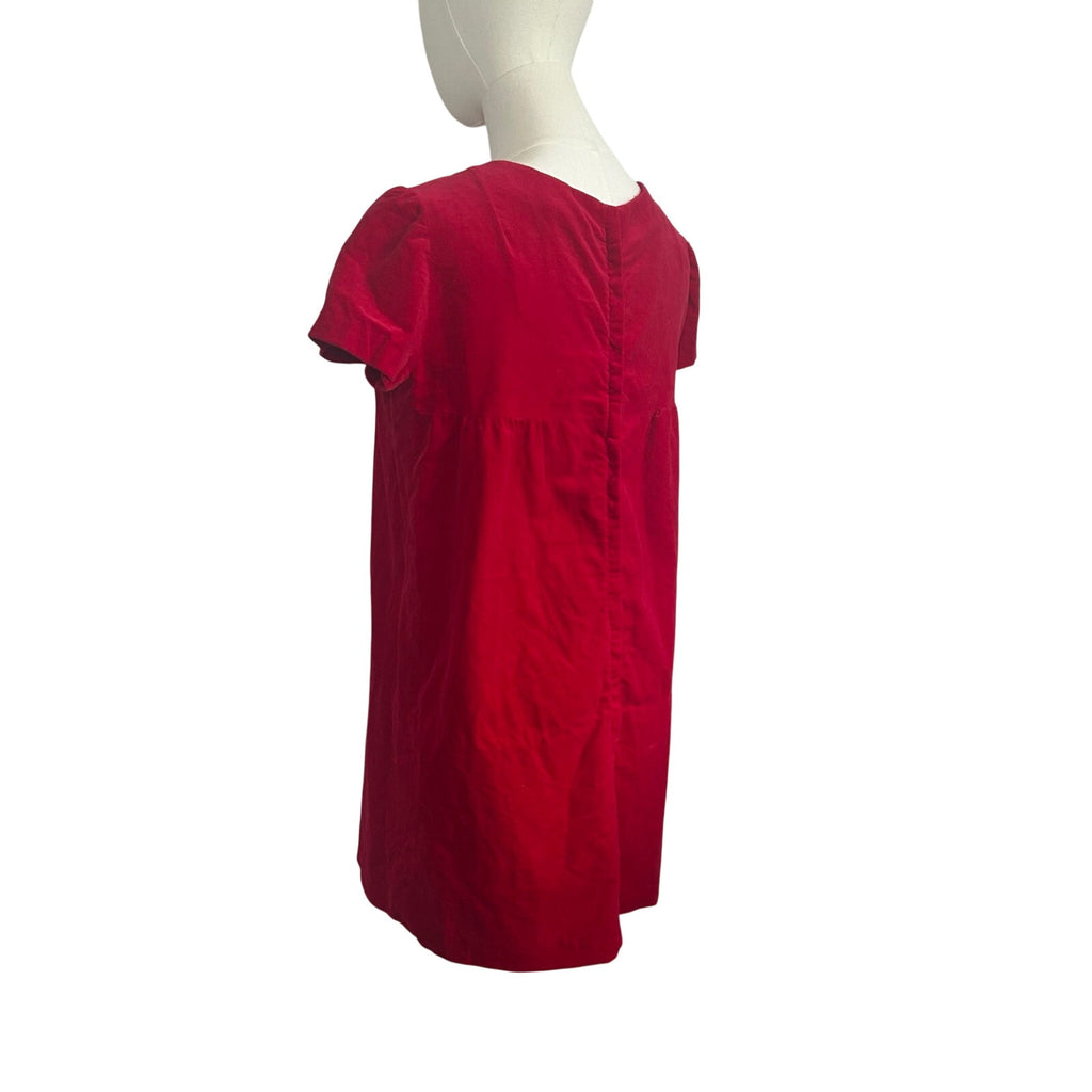 VTG 60s Red Velvet Mini Dress S Keyhole Bespoke Babydoll Glam Twee Retro Mad Men