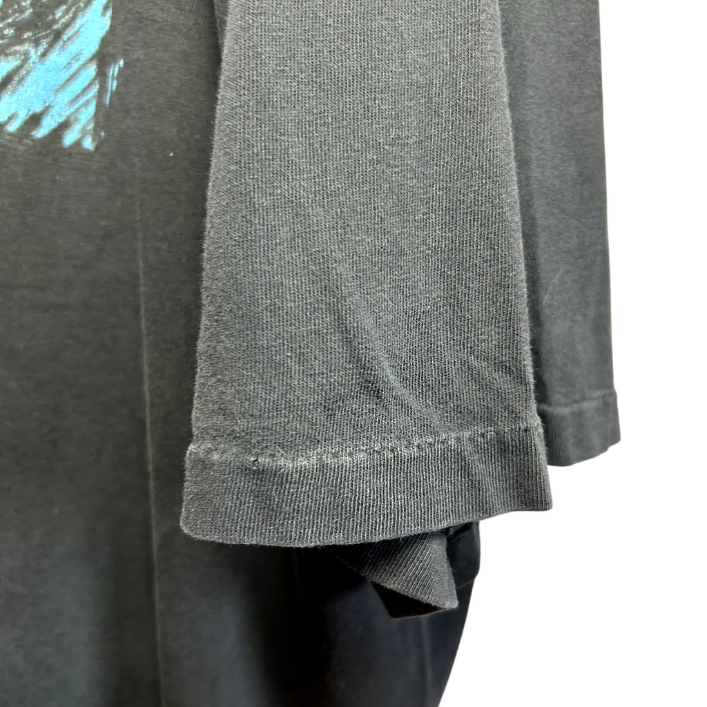 VTG 90s TSI 2XL Black Awesome Dad Graphic T-Shirt Grunge Thrashed Distressed