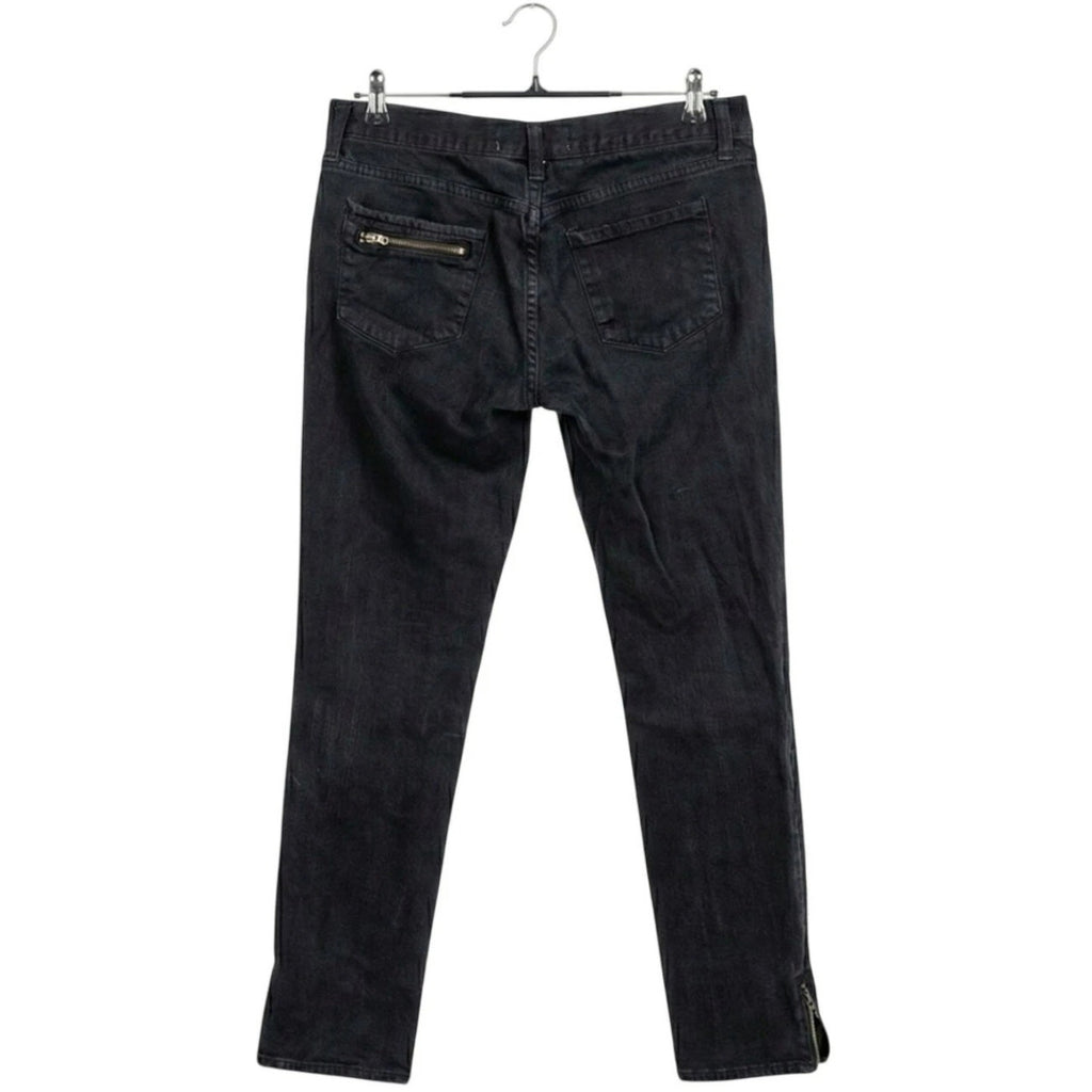 Paper Denim Cloth Black 10 Brinkely Jeans Moto Biker Ankle Zip Y2K Grunge Goth
