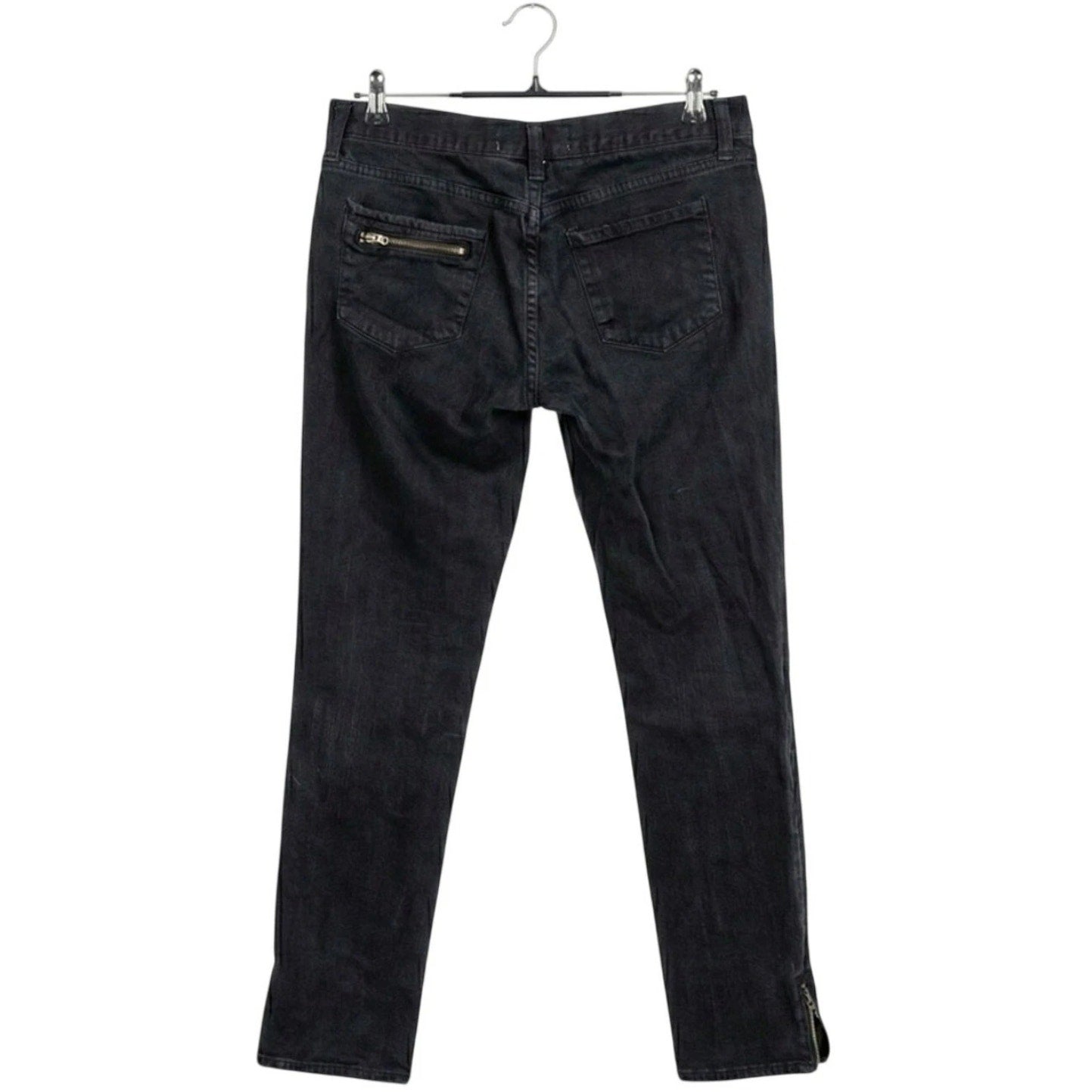 Paper Denim Cloth Black 10 Brinkely Jeans Moto Biker Ankle Zip Y2K Grunge Goth