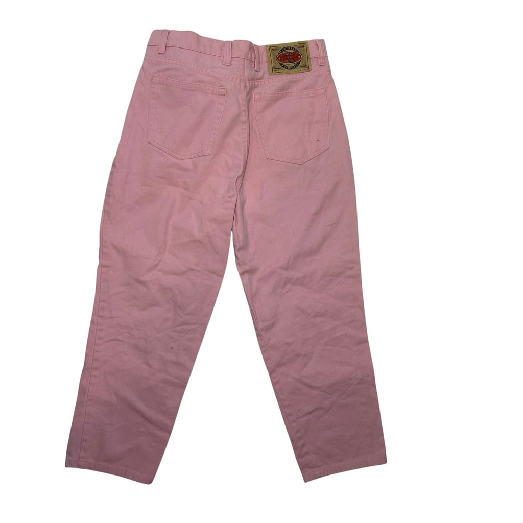 VTG 90s J.B. Blue High Waist Cropped Denim Jeans Pink Size 6/8 Tapered Y2K