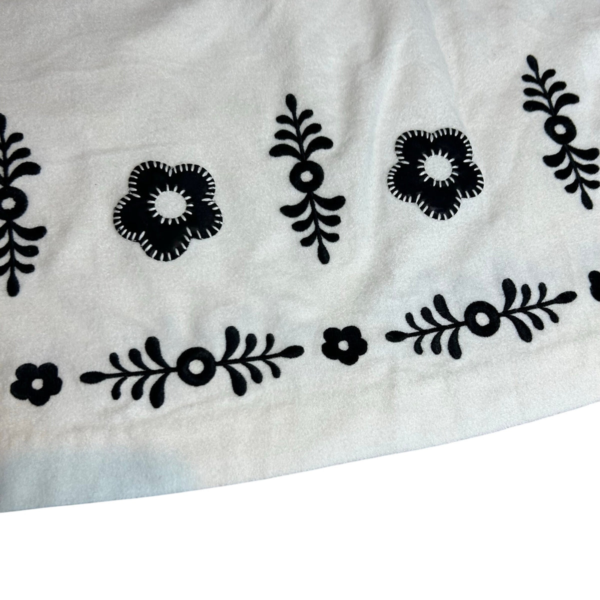 VTG 90s Venezia White Black Embroidered Mini Skirt Plus 16 XL Grunge Retro Y2K