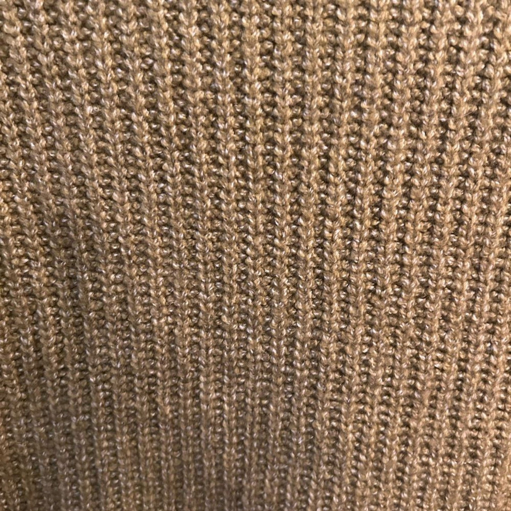 NWT Old Navy SoSoft Cable Knit Sweater Medium Mustard Green Mock Neck Fisherman