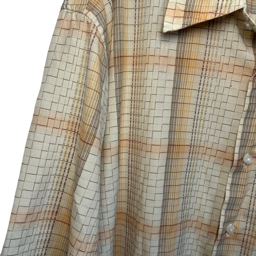 4XLT Attitude Brown Plaid Short Sleeve Casual Button Down Camp Shirt Big Tall