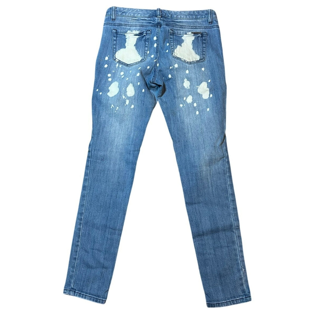 Michael Michael Kors Bleach Splatter Distressed Skinny Jeans