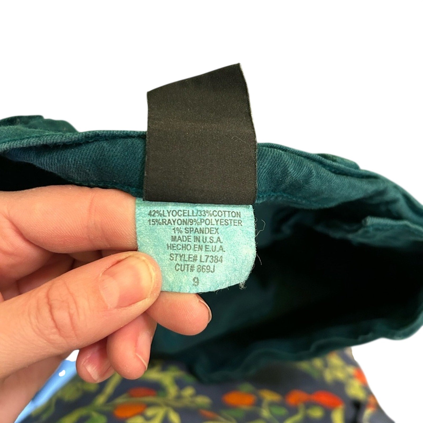 Flying Monkey Dark Teal High Rise Jeggings Size 9 / 29 Jewel Tone Stretch Green
