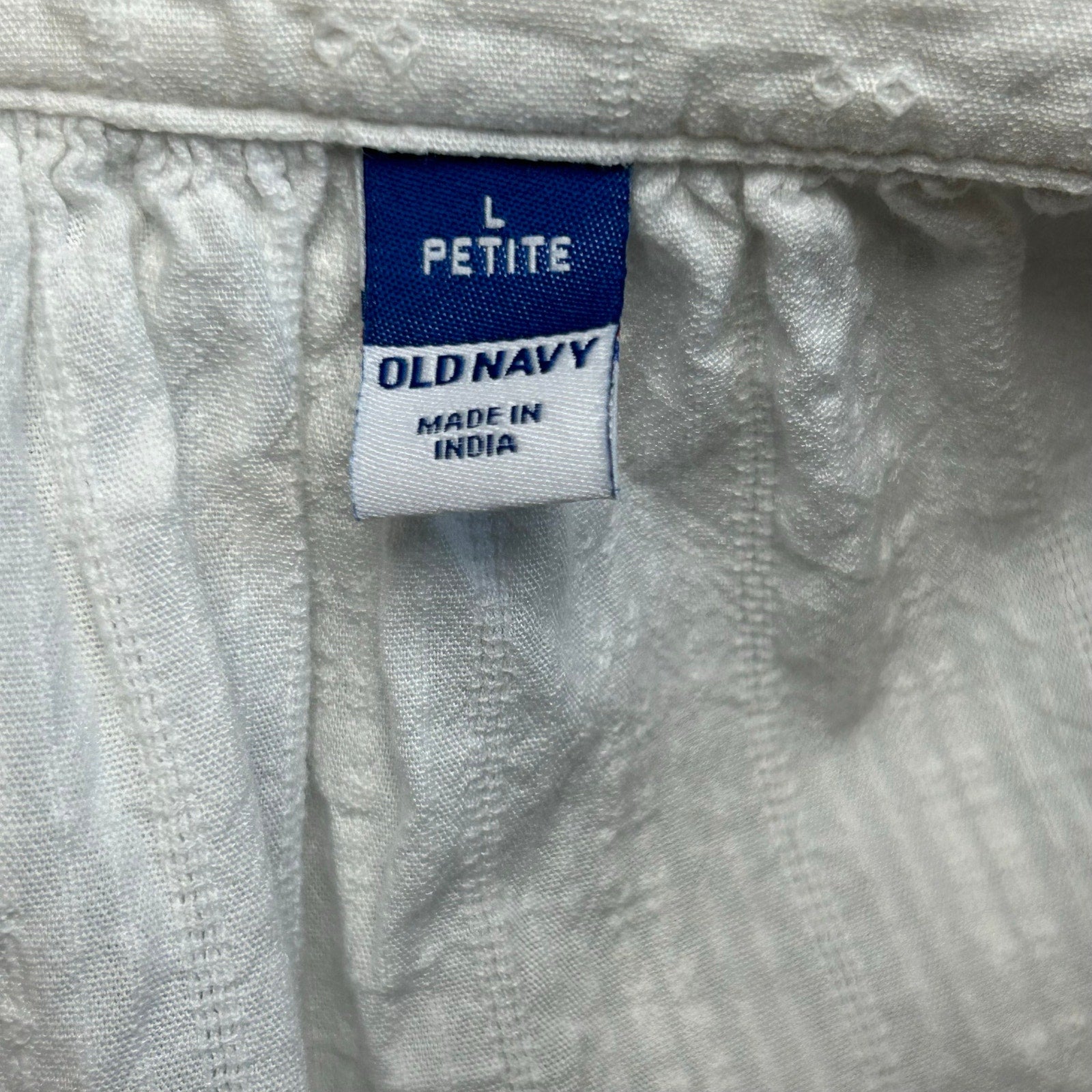 Old Navy White Textured Sea Salt Long Sleeve Top PL Casual Cottage Loungewear