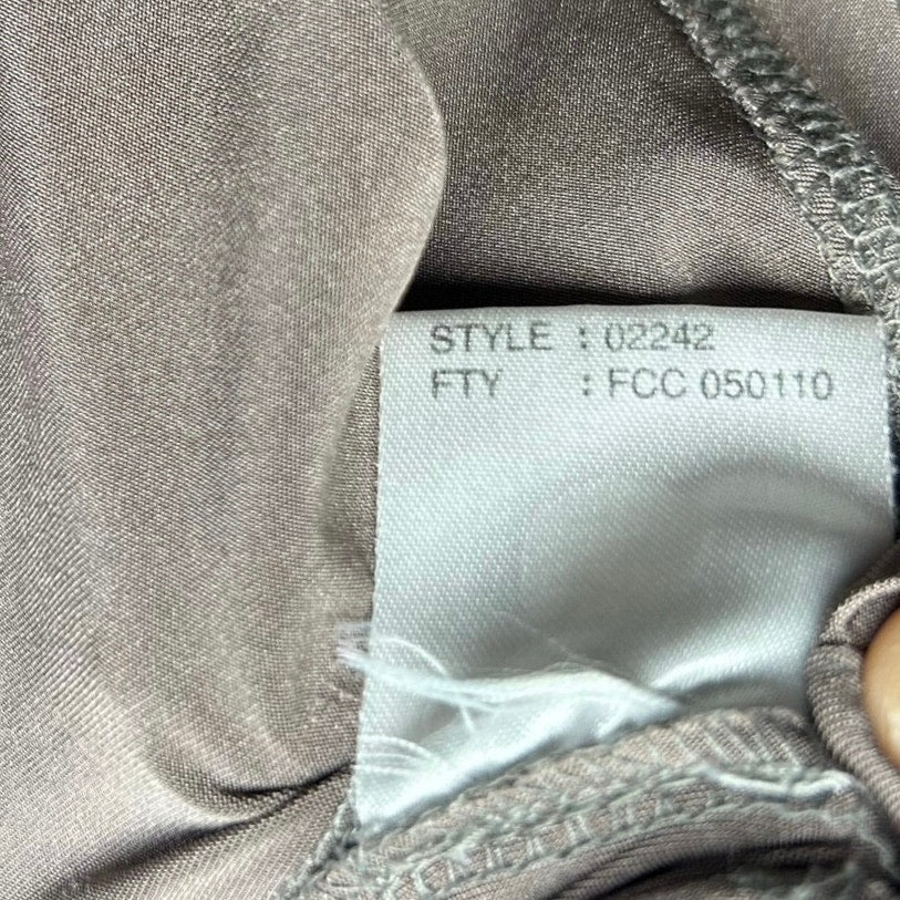 Jamie Sadock Sleeveless Zip Golf Polo Top Grey Pink S Studs Preppy Punk Retro
