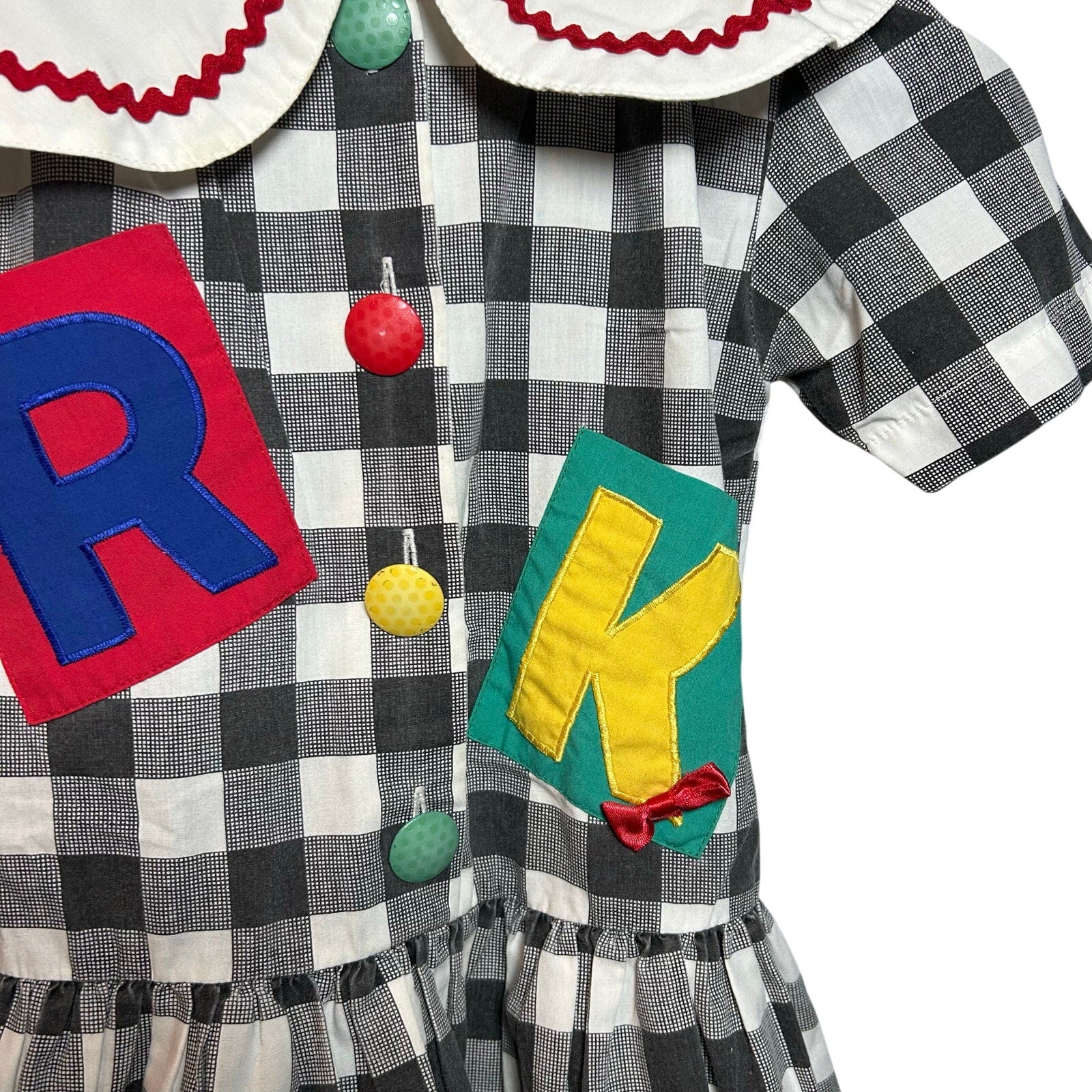 VTG 90s Rachel's Kids Novelty Dress Black Size 5 Kidcore Retro Twee Costume
