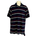 Polo Golf Ralph Lauren XL Navy Burgundy Striped Polo Shirt Embroidered Pony