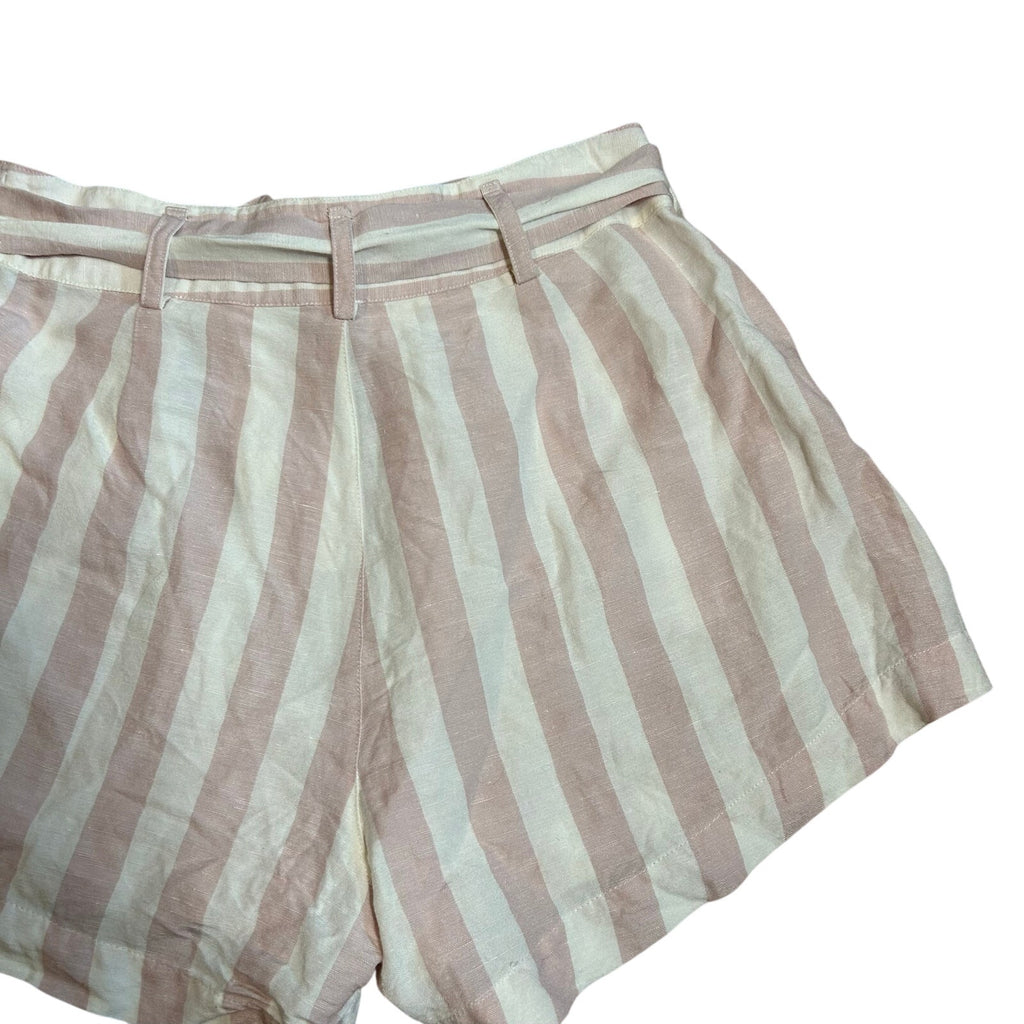 Rails Katy Petal Stripe Shorts Pink White Rayon Linen Medium Coquette Preppy