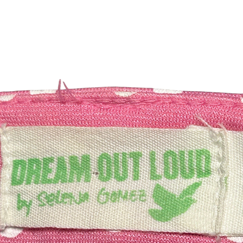 Dream Out Loud Selena Gomez L Pink Polka Dot Capri Pants Stretch Y2K Coquette
