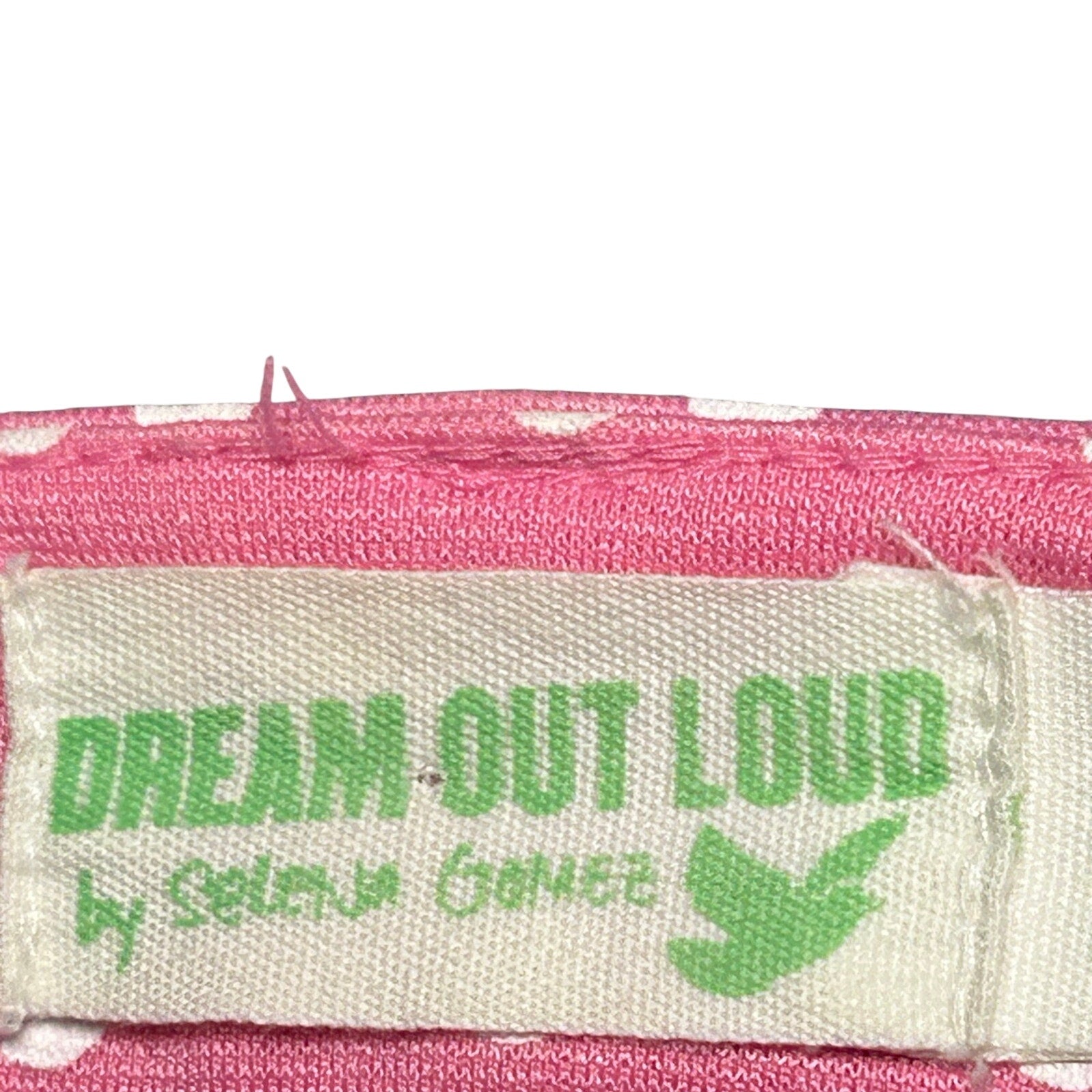 Dream Out Loud Selena Gomez L Pink Polka Dot Capri Pants Stretch Y2K Coquette