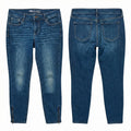 Indie Sleaze Rockstar Skinny Jeans Ankle Zipper Dark Wash Edgy Grunge Y2K 8