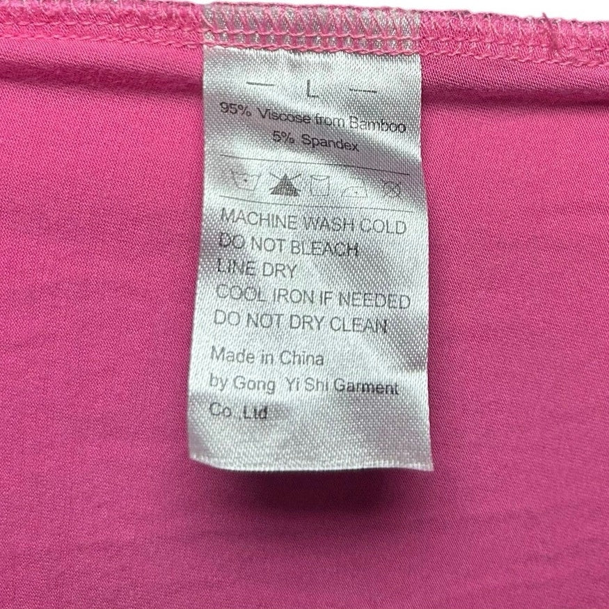 Soft Pink Bamboo Viscose Cami Nightgown Satin Trim Sleepwear Chemise Small