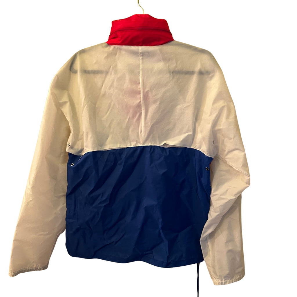 VTG 90s Club 21 Heavenly Hooded Windbreaker Red White Blue Small Medium Retro