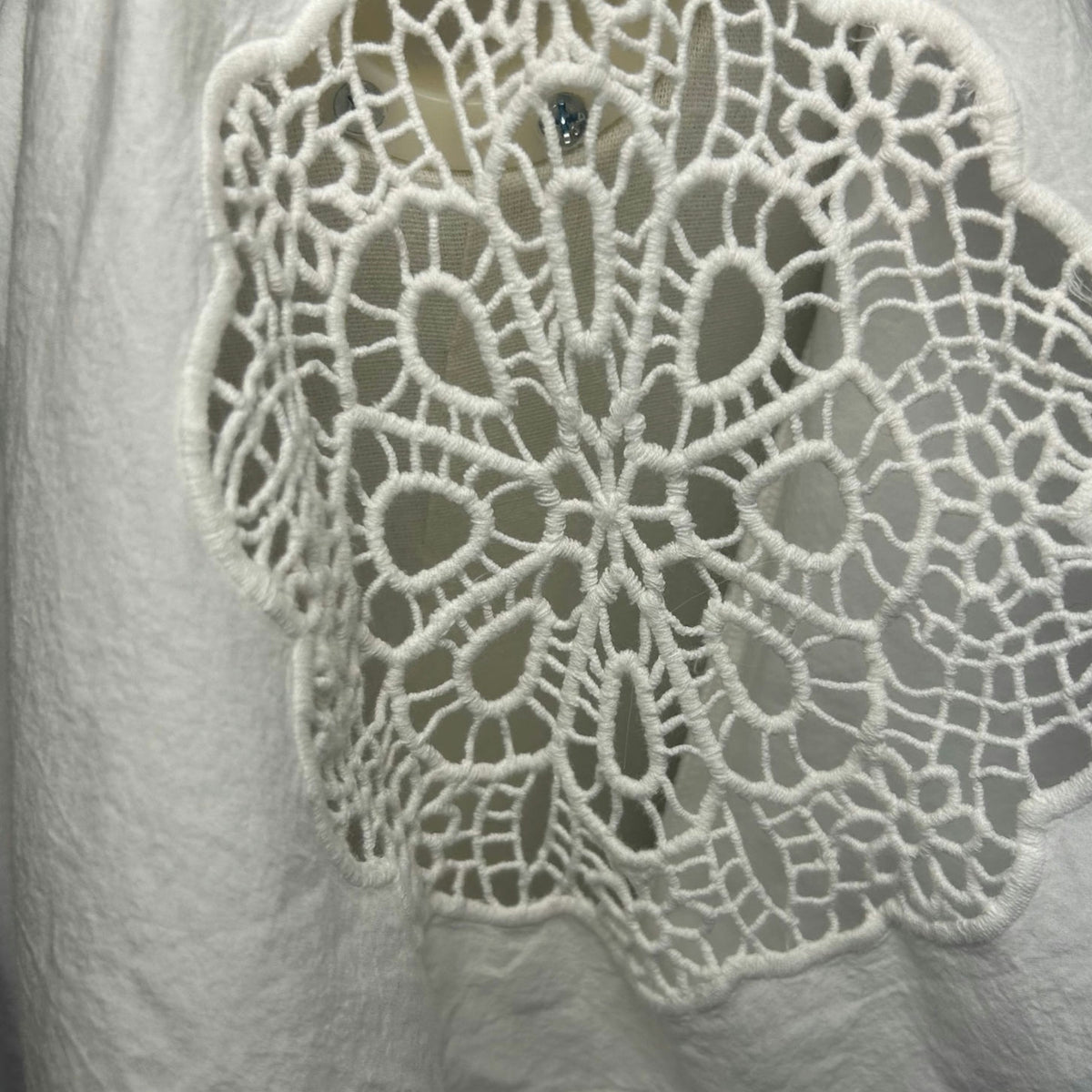 Old Navy Large White Dolman Sleeve Top Lace Detail Boho Casual Jersey Shirt Tee