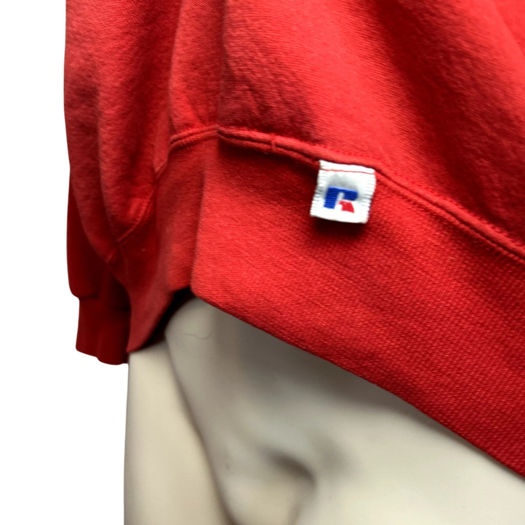 VTG 90s Russell Athletic M Red Fleece Crewneck Sweatshirt USA Gorpcore Utility