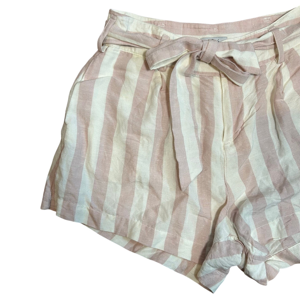 Rails Katy Petal Stripe Shorts Pink White Rayon Linen Medium Coquette Preppy