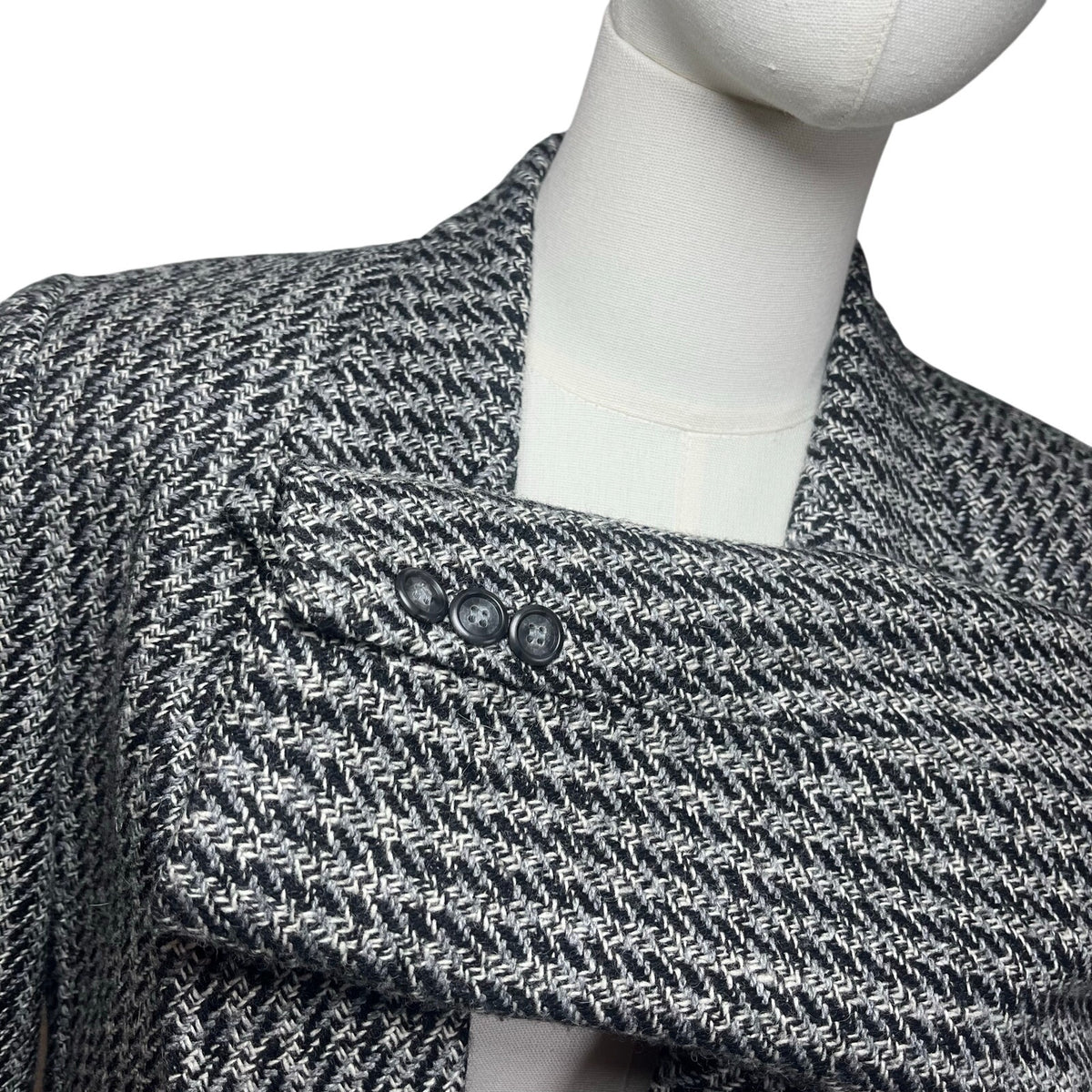VTG 80s Christopher Gray Blazer Wool Blend 12 Dark Academia Preppy Minimalist