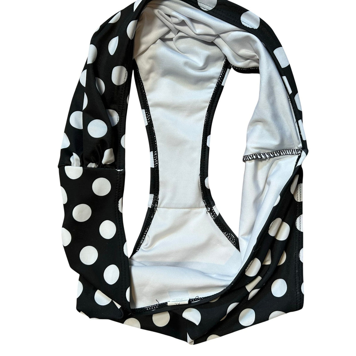 Black White Polka Dot High Waist Bikini Bottom Retro Swim XL Coquette Twee Glam