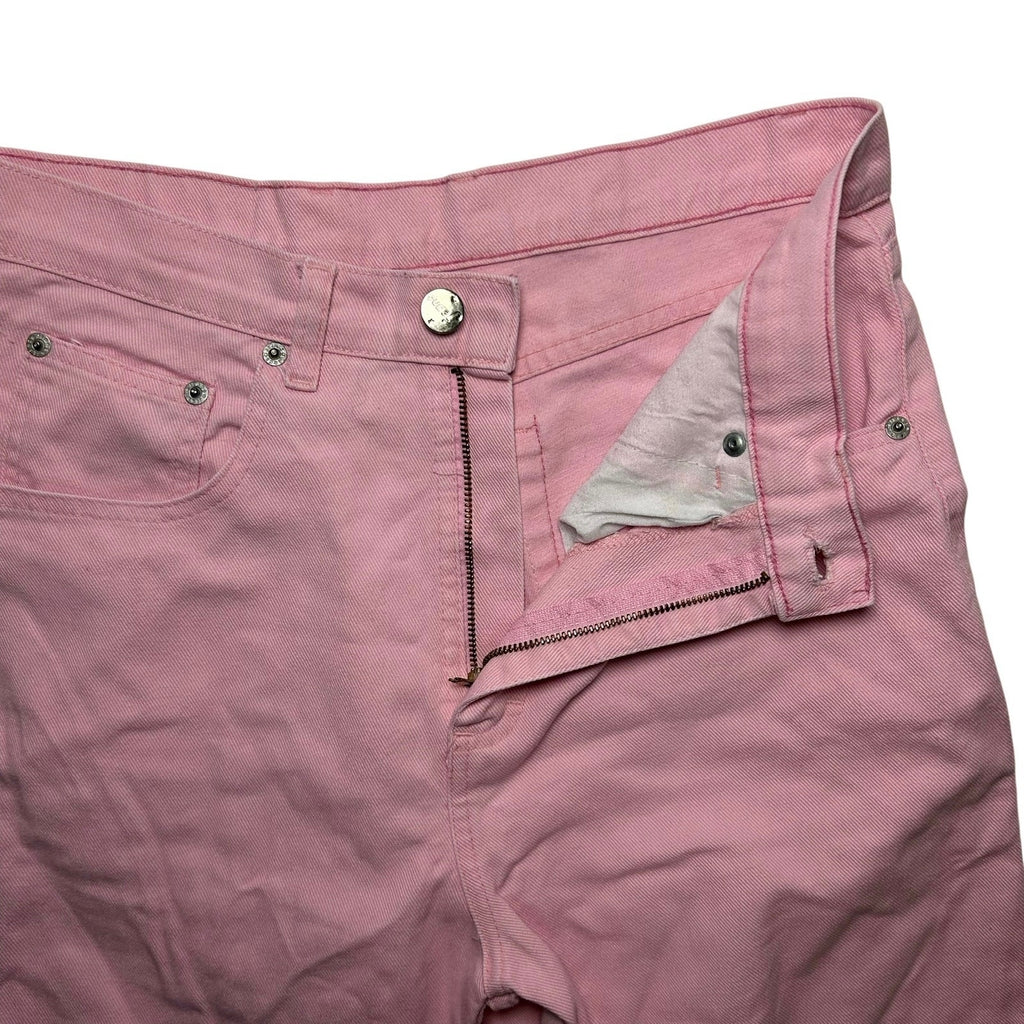 VTG 90s J.B. Blue High Waist Cropped Denim Jeans Pink Size 6/8 Tapered Y2K