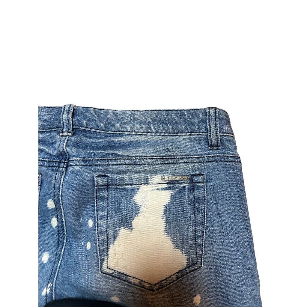 Michael Michael Kors Bleach Splatter Distressed Skinny Jeans