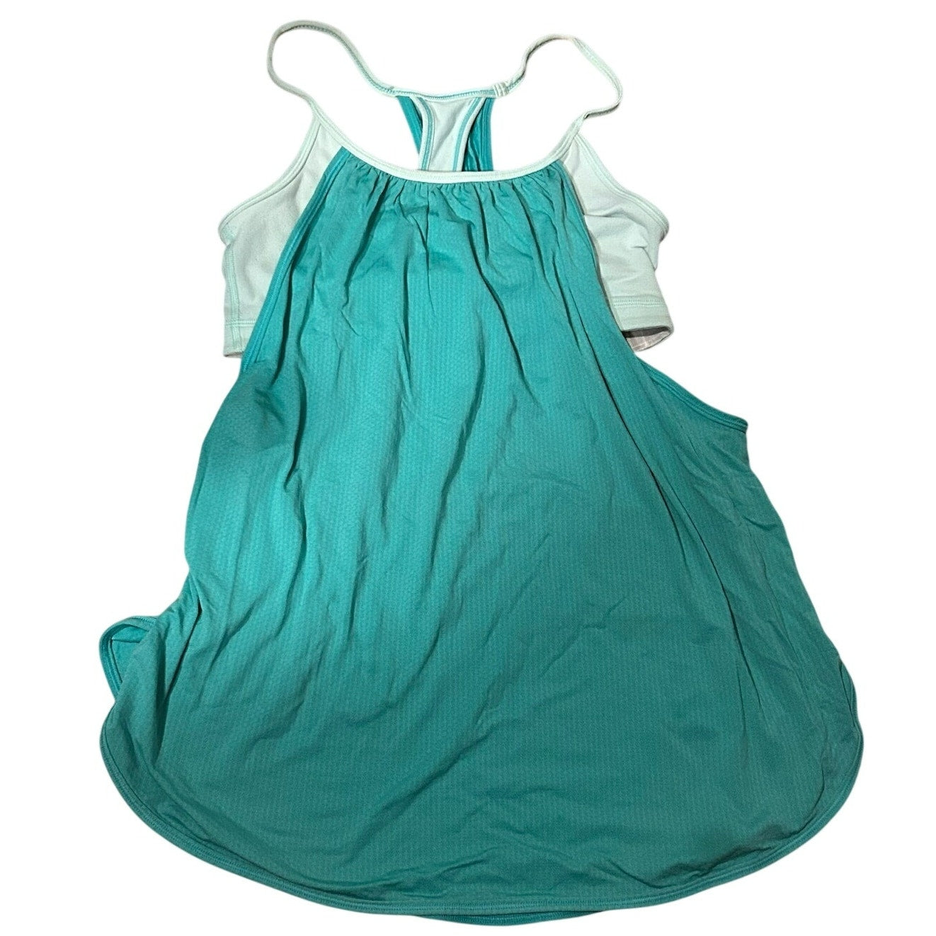 Lululemon No Limit Tank Teal Mint Green Size 4 Built In Bra 2-in-1 Clean Girl