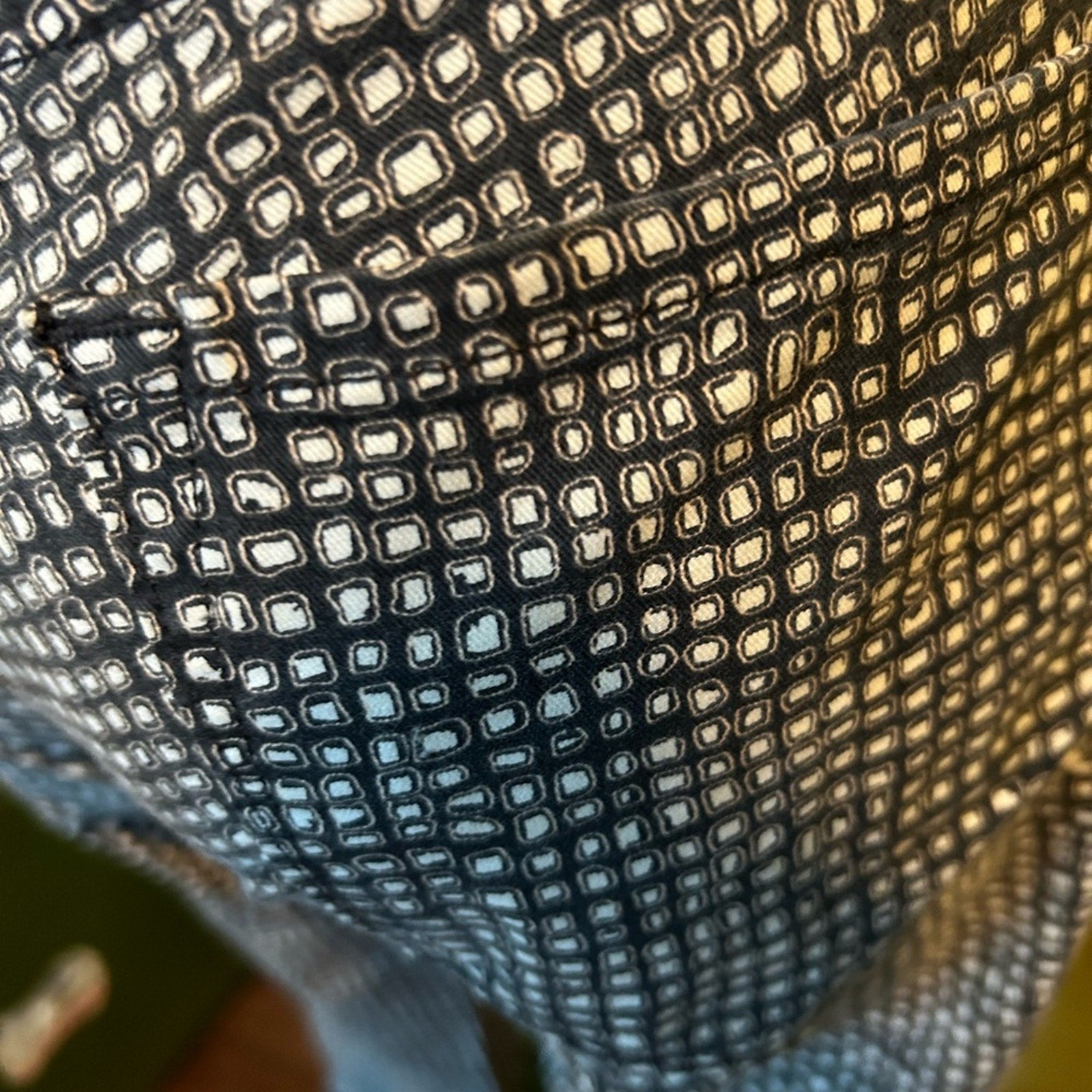 Ann Taylor Loft Black and White Geometric Print Skinny Ankle Pants Size 6