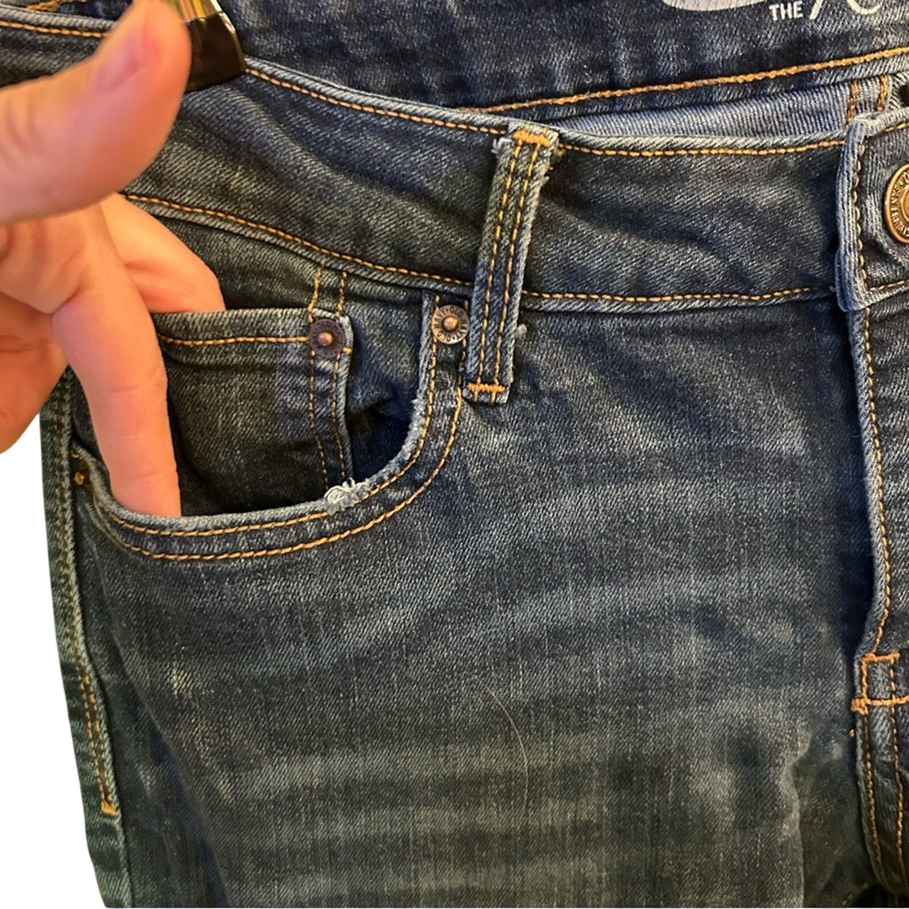 Indie Sleaze Rockstar Skinny Jeans Ankle Zipper Dark Wash Edgy Grunge Y2K 8
