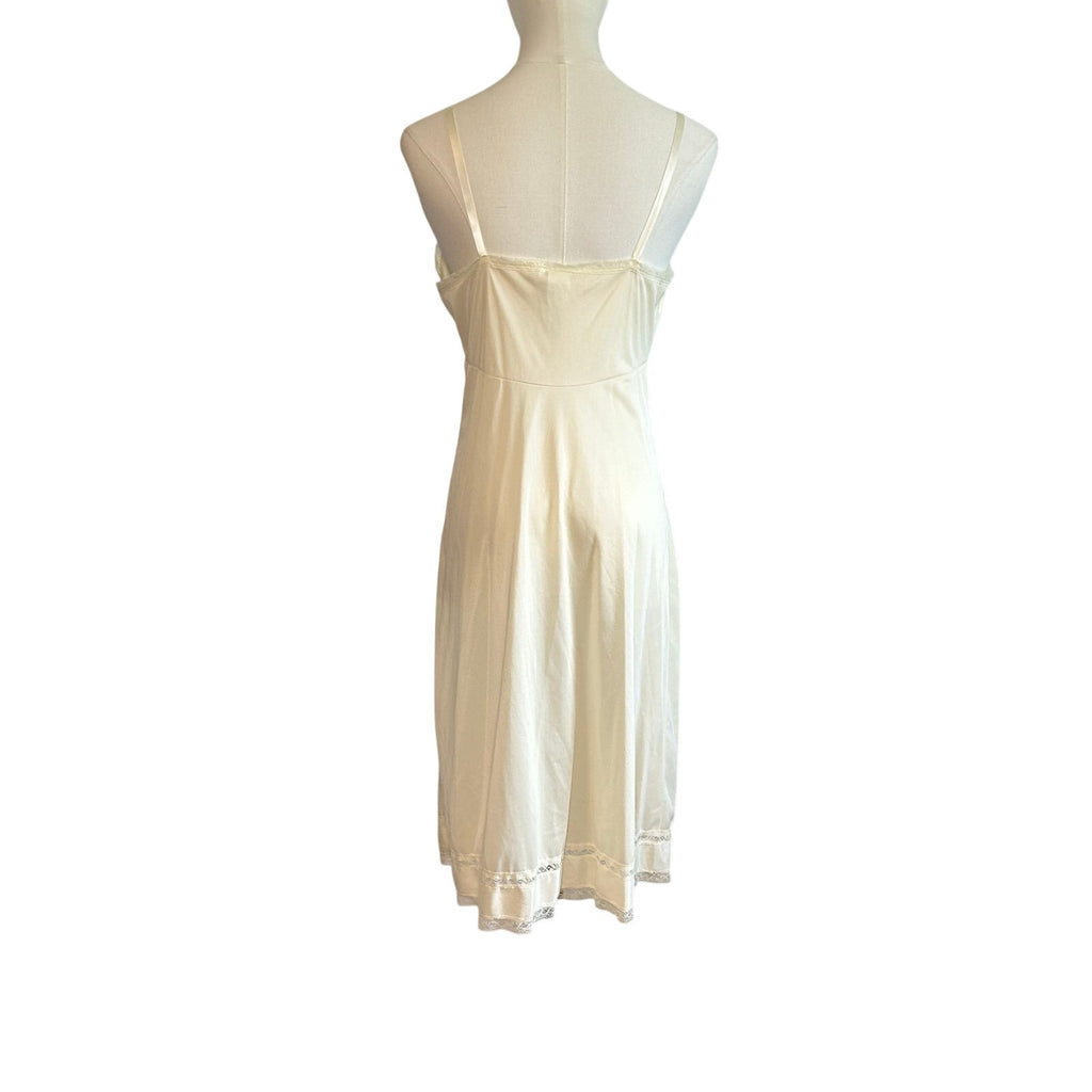 VTG 70s JCPenney Cream Slip S Minimalist Lingerie Coquette Cottage Romantic Twee