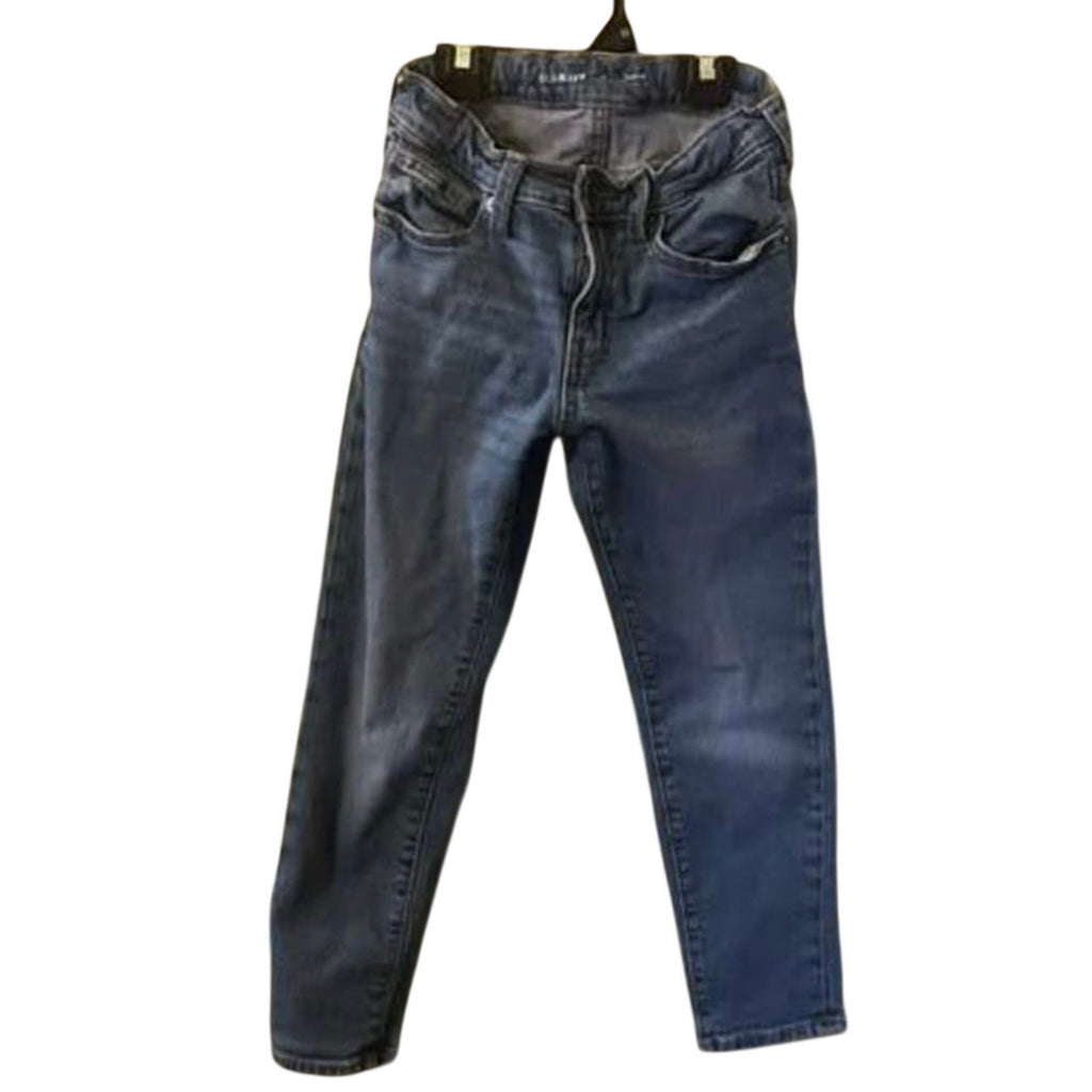 Old Navy Boys Size 7 Slim Tapered Jeans Adj Waist Med Wash Basics Casual Utility