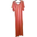 VTG 90s Cozee Corner Pink Peach Plus Size 5X Muumuu Maxi Dress Loungewear Retro
