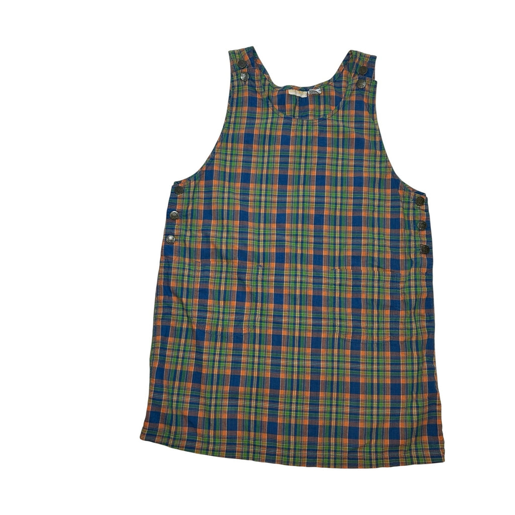 VTG 90s Hunters Run 8 Plaid Sleeveless Jumper Mini Dress Grunge Preppy Indie